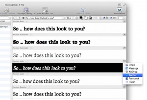 FontExplorer X Pro Preview Share