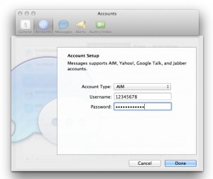 Set up Messages for ICQ